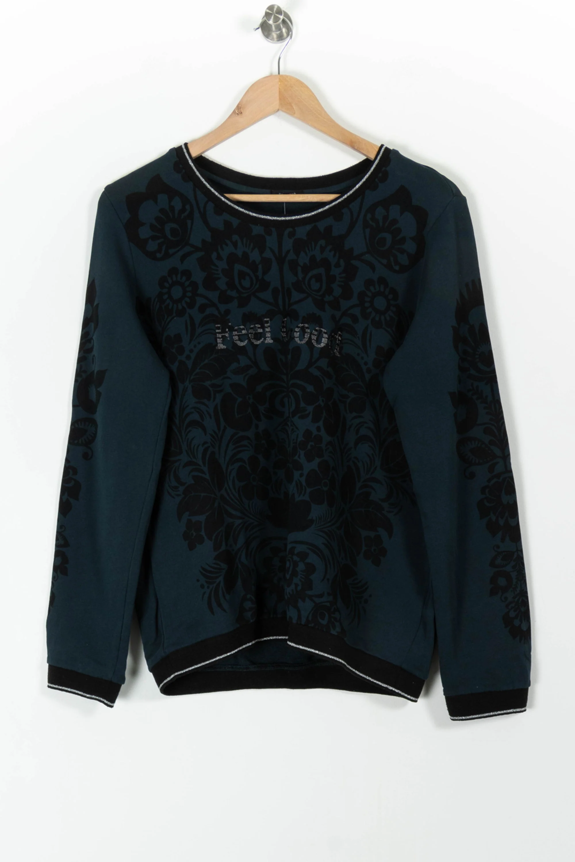 Sweatshirt Bleu Foncé et Noir - Taille L/40 - Image 2