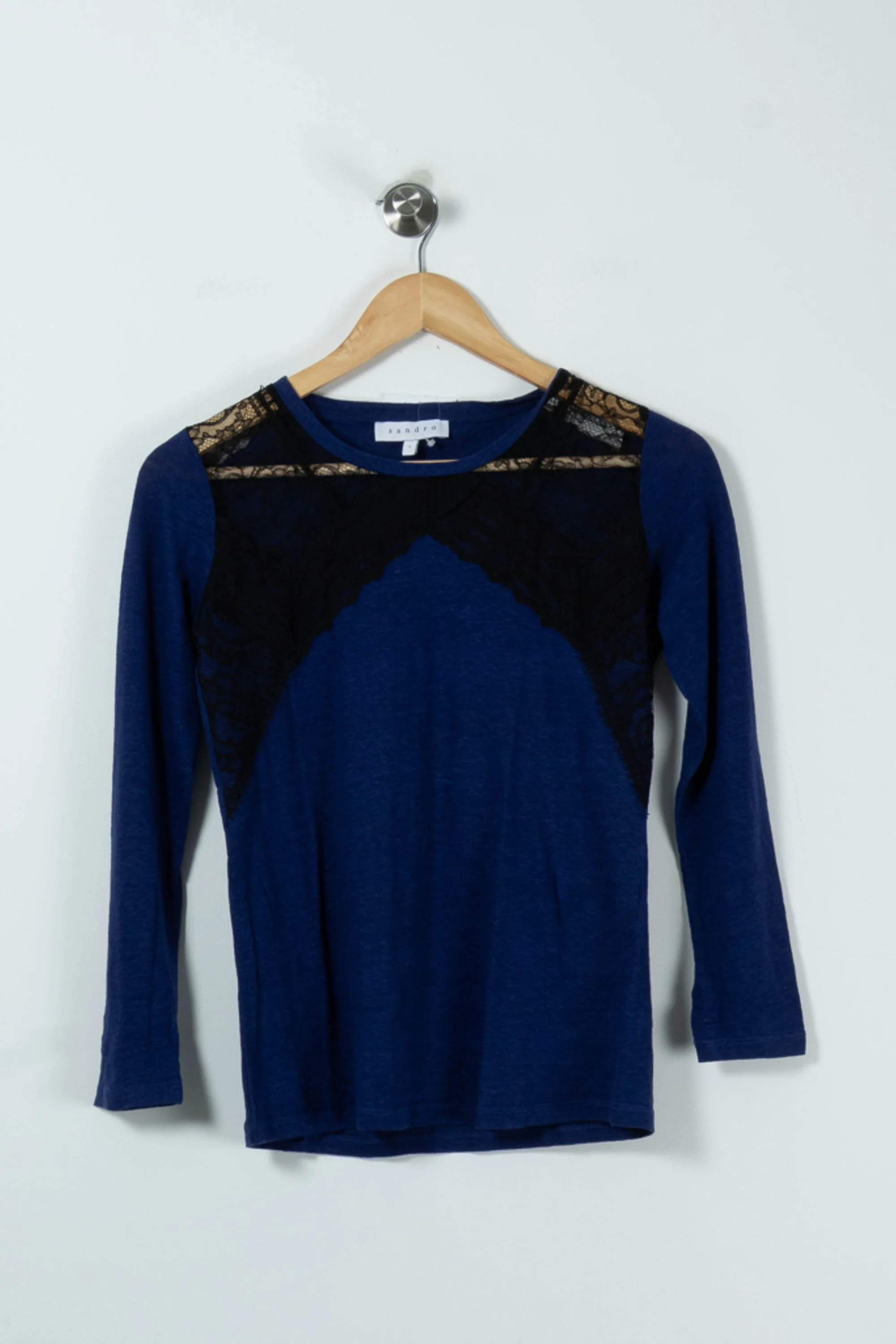 T-shirt Bleu et Noir - Taille S/36 - Image 2