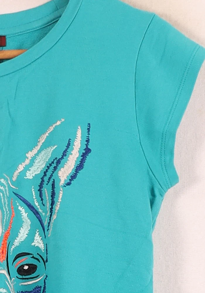 T-shirt Bleu - Taille XS/34 - Image 3