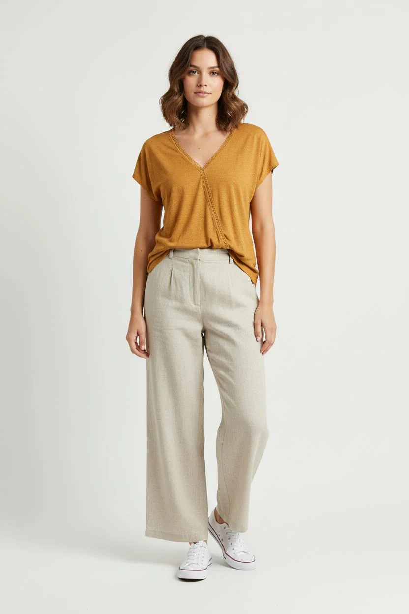 T-shirt Jaune - Taille XS/34