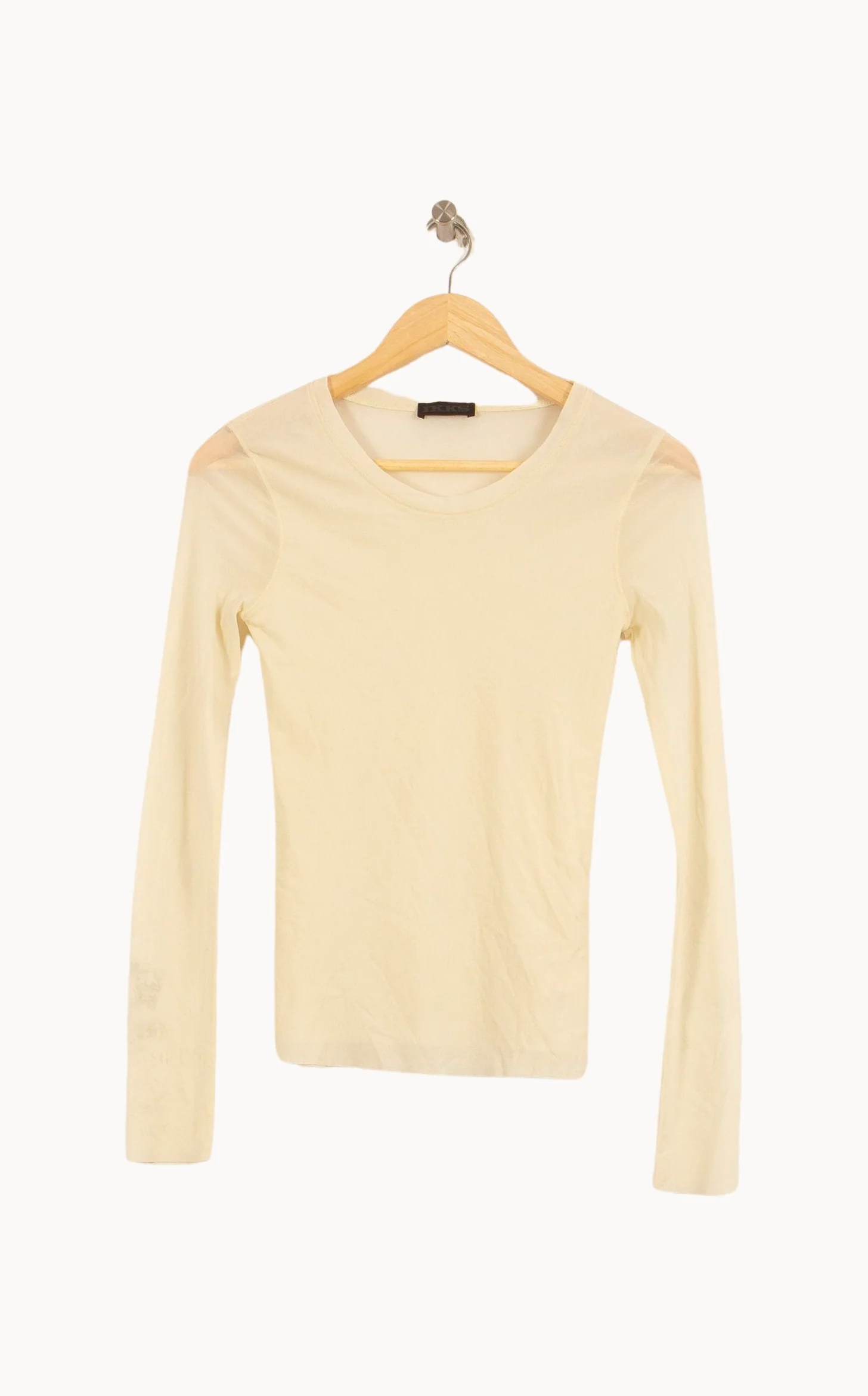 T-shirt Manches Longues Beige - Taille M/38 - Image 2
