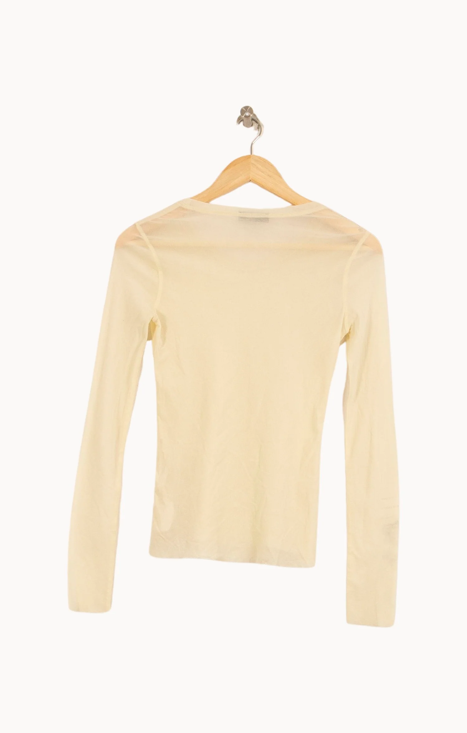 T-shirt Manches Longues Beige - Taille M/38 - Image 3