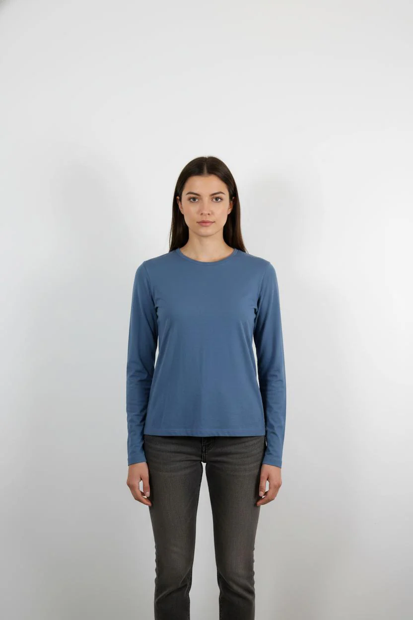T-shirt Manches Longues Bleu - Taille S/36