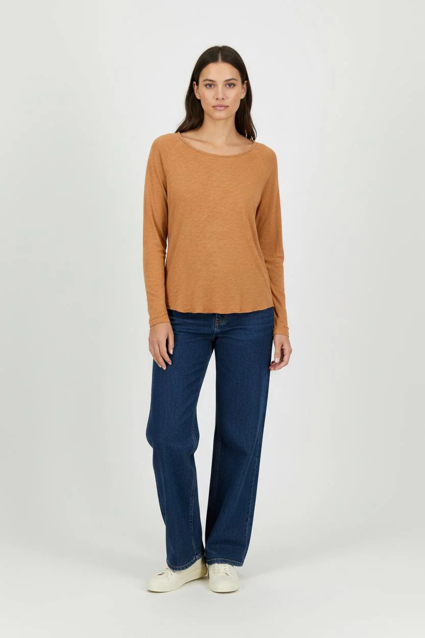 T-shirt Manches Longues Orange - Taille S/36
