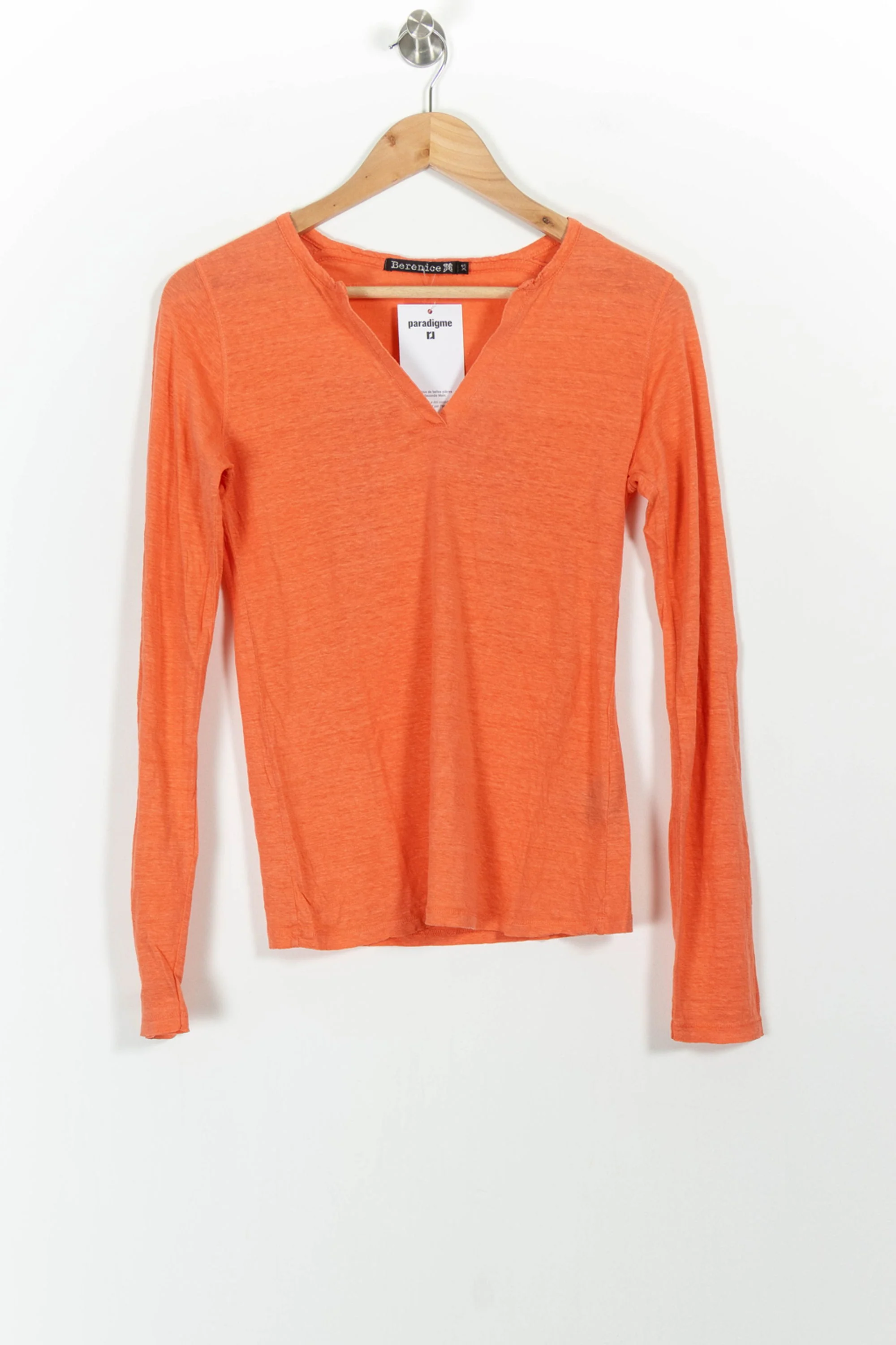 T-shirt Manches Longues Orange - Taille XS/34 - Image 2