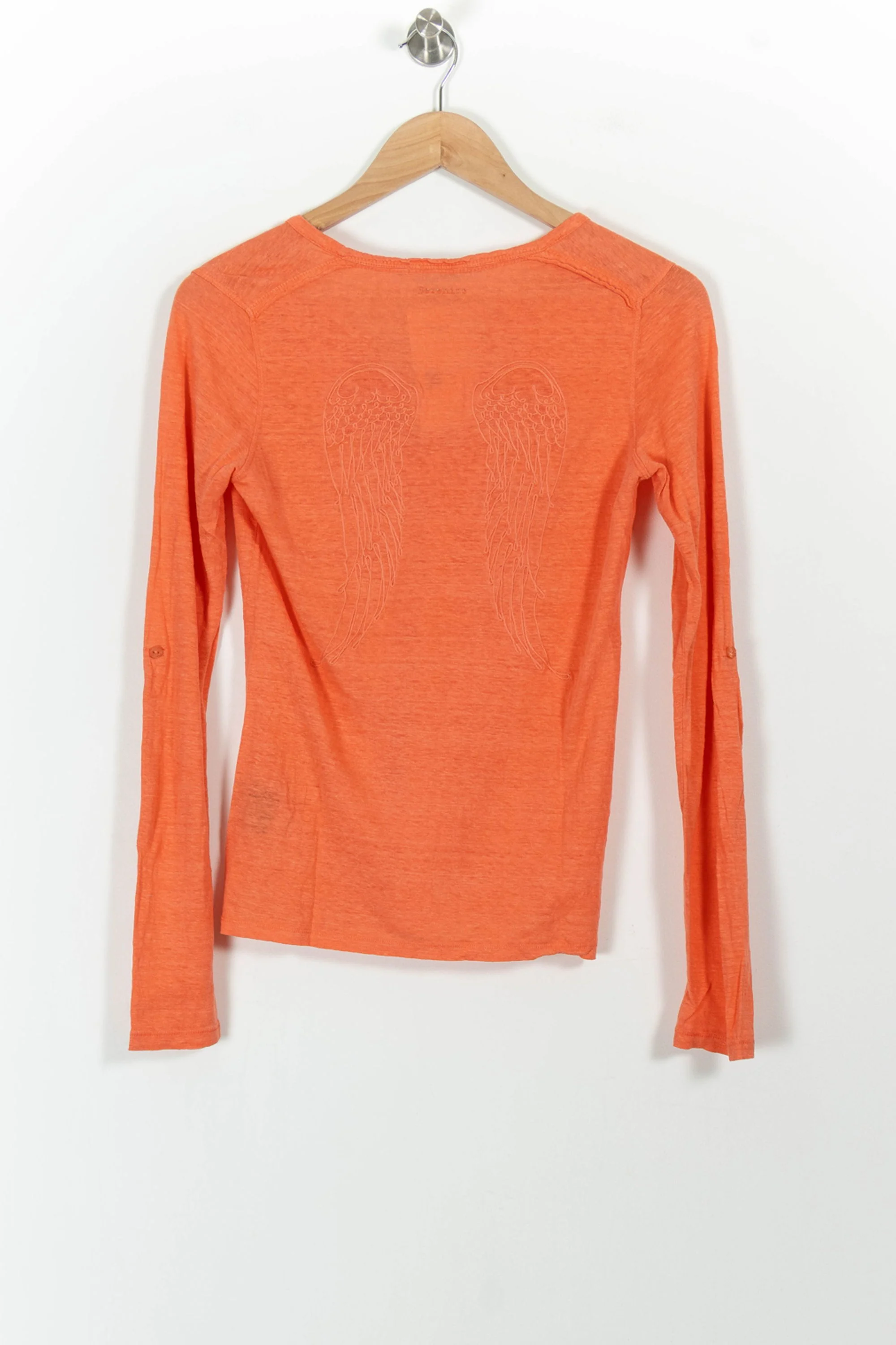 T-shirt Manches Longues Orange - Taille XS/34 - Image 4