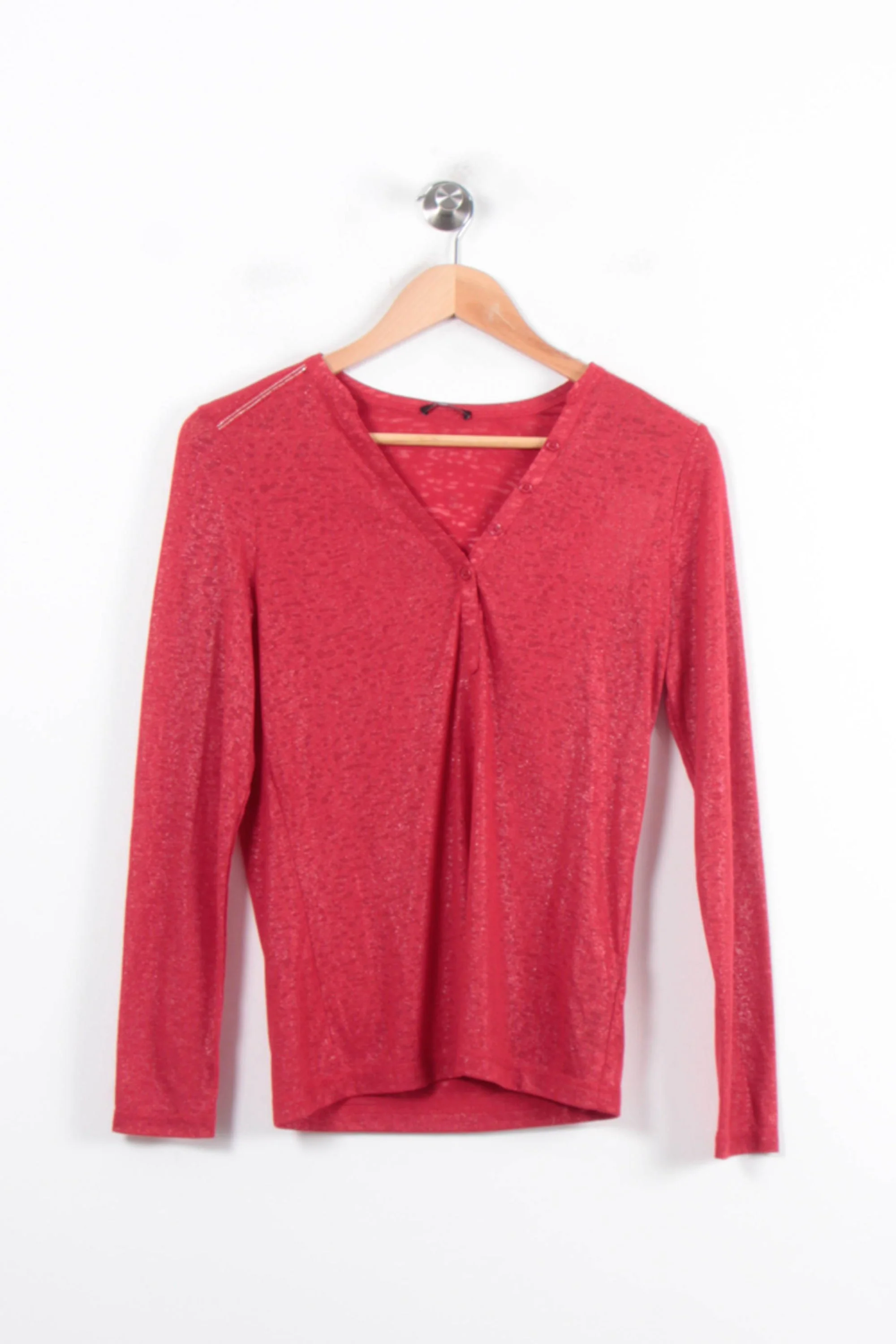 T-shirt Manches Longues Rouge - Taille S/36 - Image 2