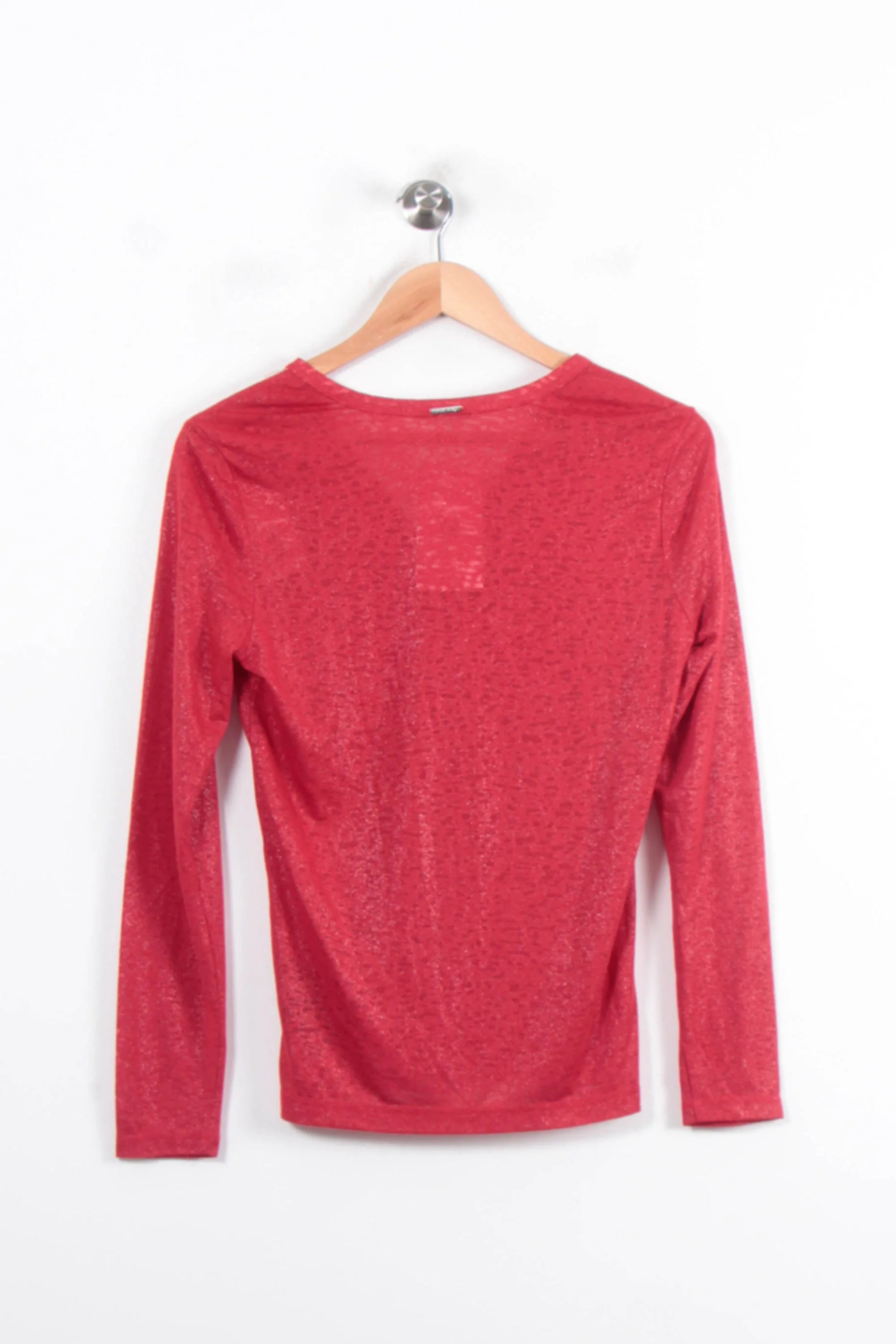 T-shirt Manches Longues Rouge - Taille S/36 - Image 4