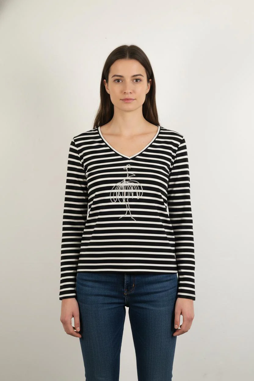 T-shirt Noir et Blanc - Taille S/36