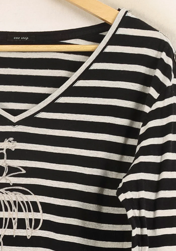 T-shirt Noir et Blanc - Taille S/36 - Image 3
