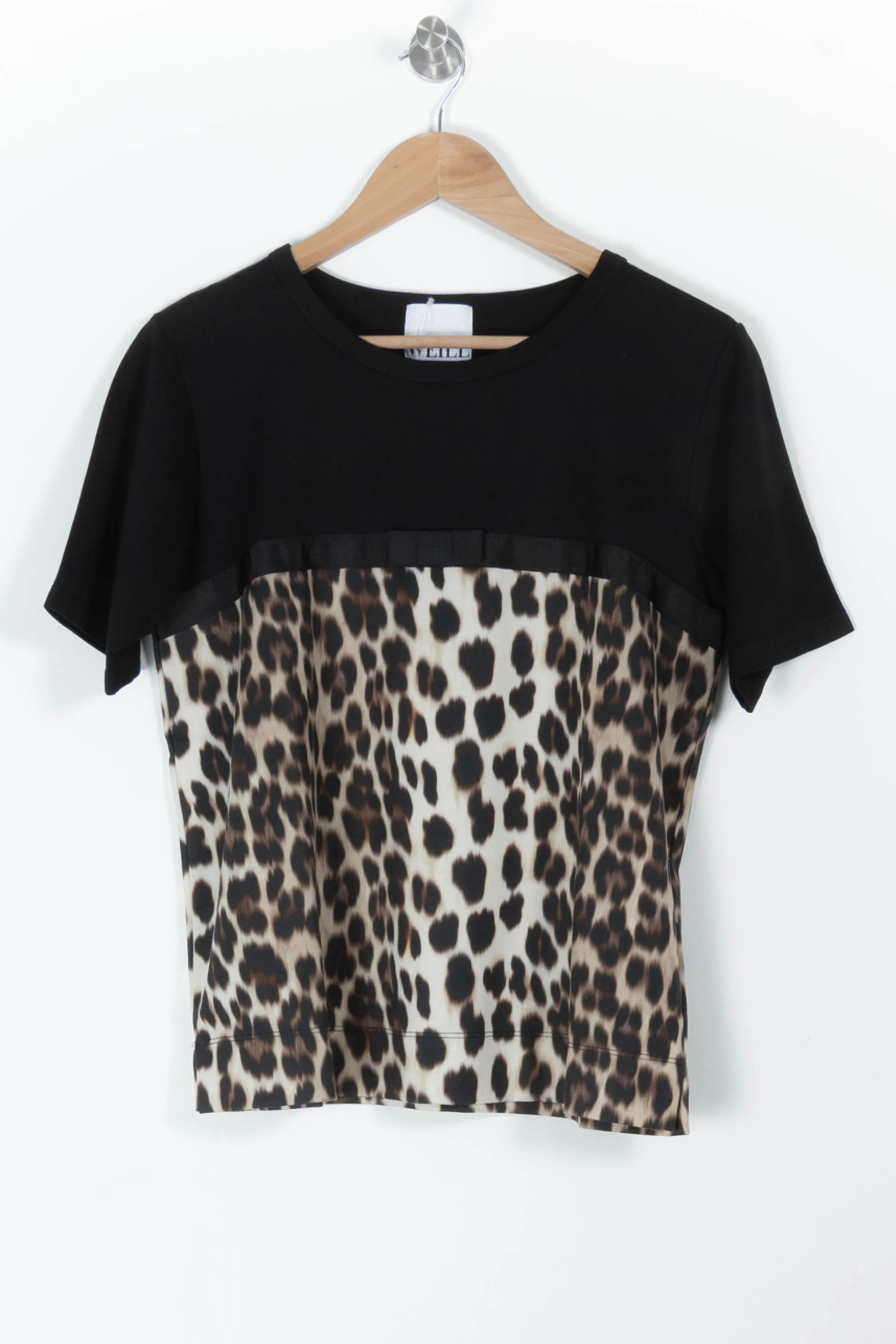 T-shirt Noir et Léopard - Taille M/38 - Image 2