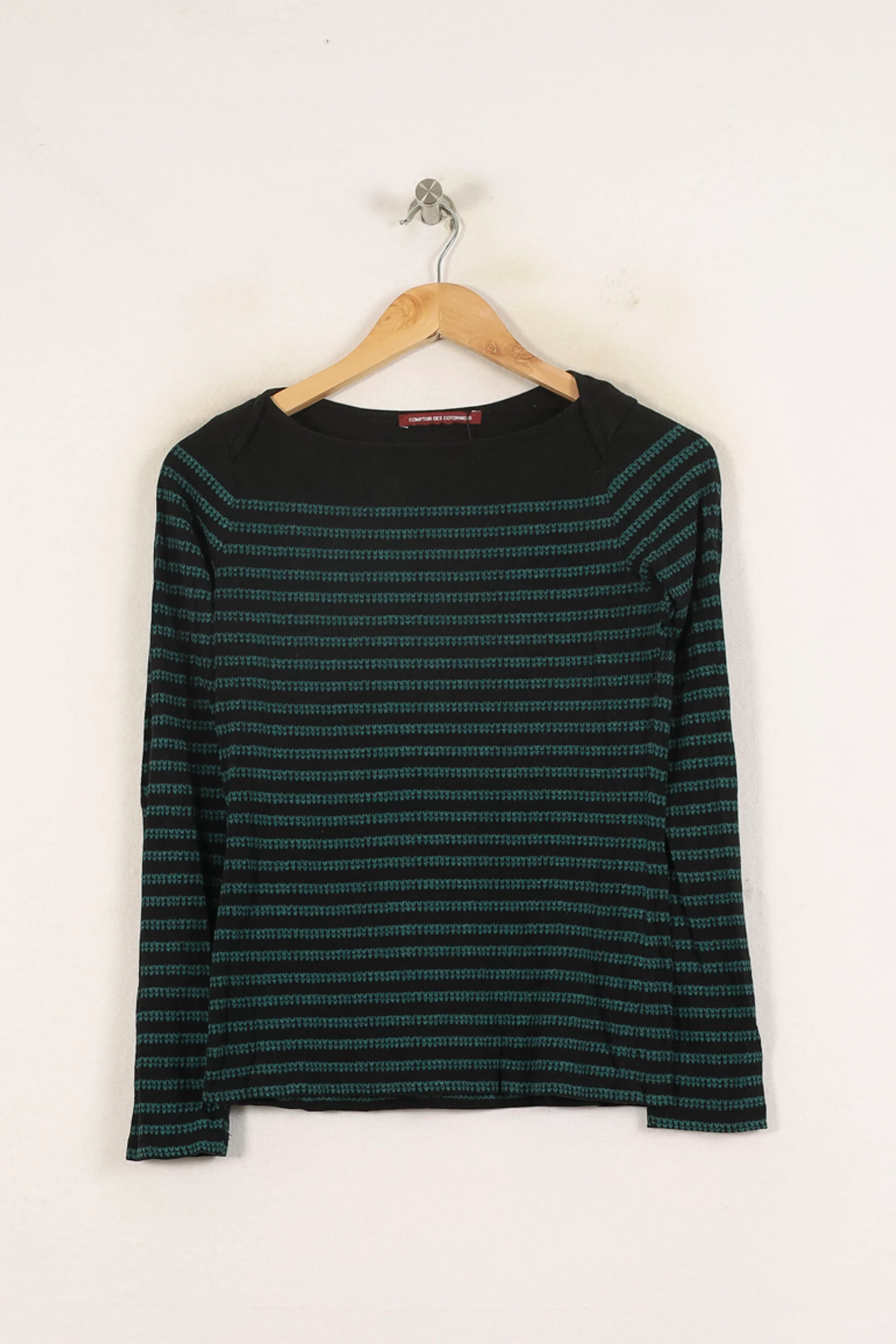 T-shirt Noir et Vert - Taille XS/34 - Image 2