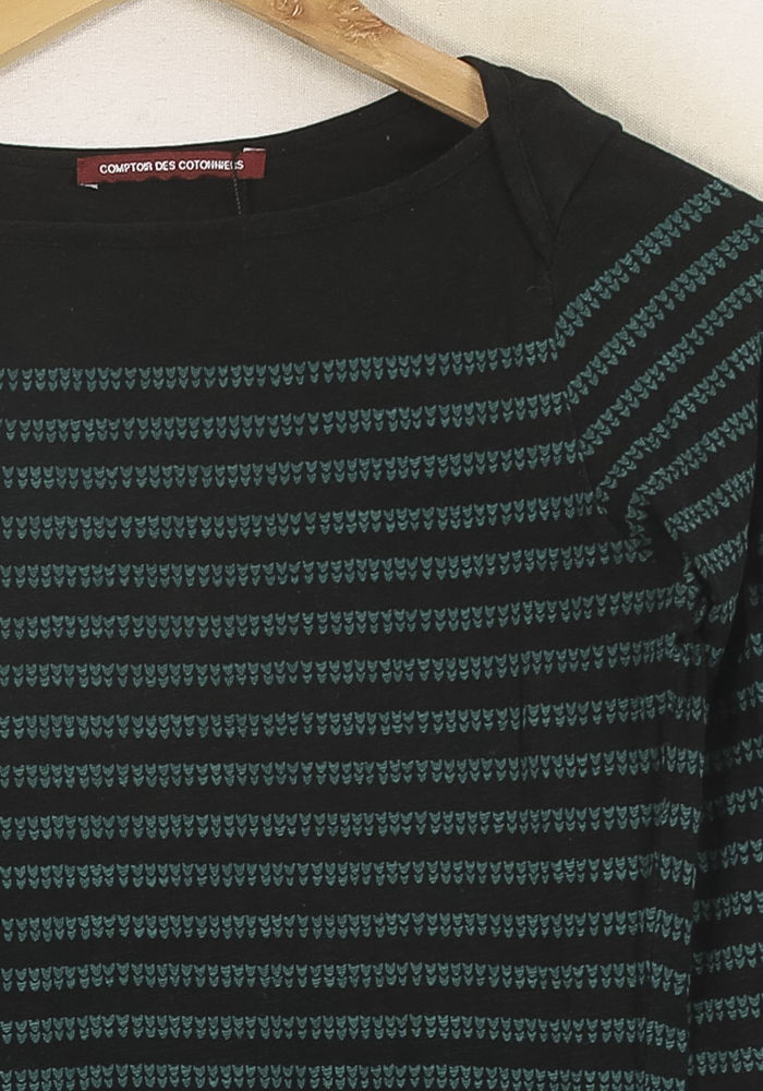 T-shirt Noir et Vert - Taille XS/34 - Image 3