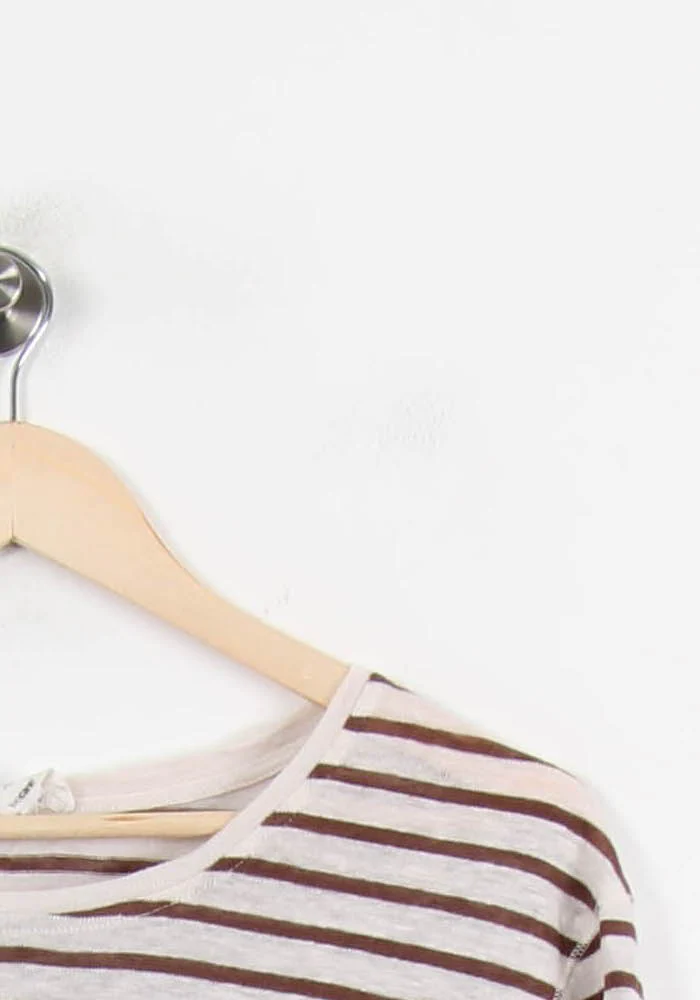 T-shirt Rayé Beige et Marron - Taille T.U. - Image 3