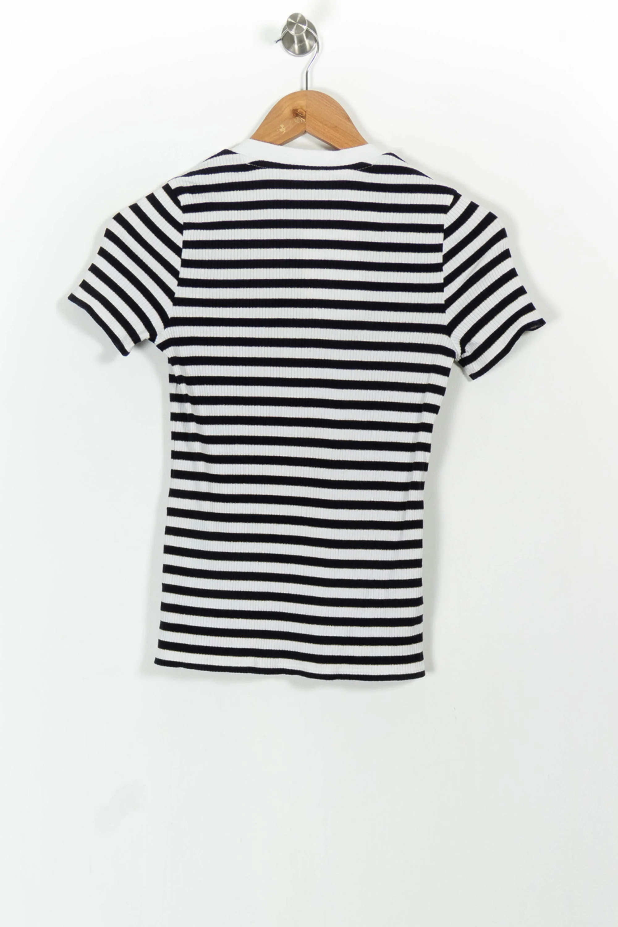 T-shirt Rayé Noir et Blanc - Taille XS/34 - Image 4