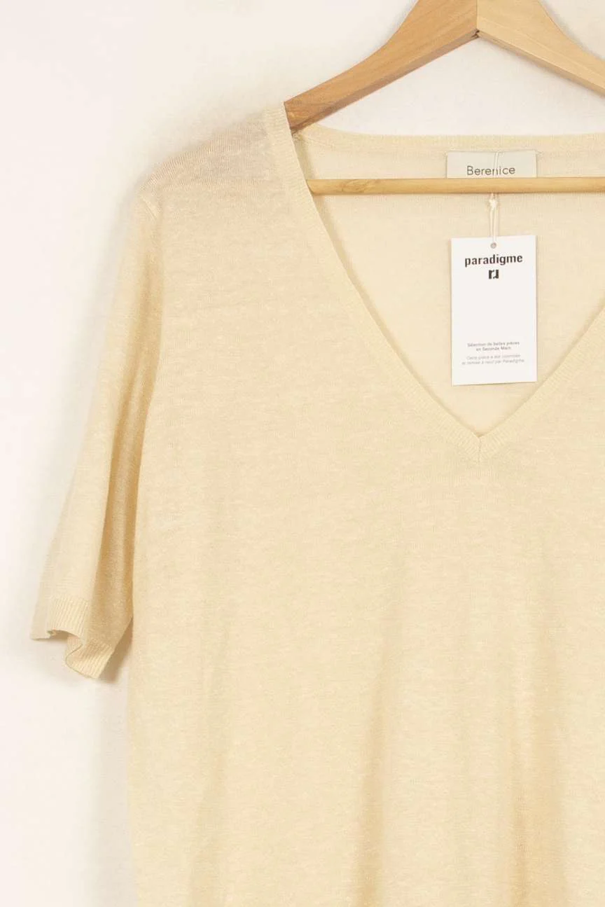 Tee-shirt Beige - Taille S/36 - Image 4