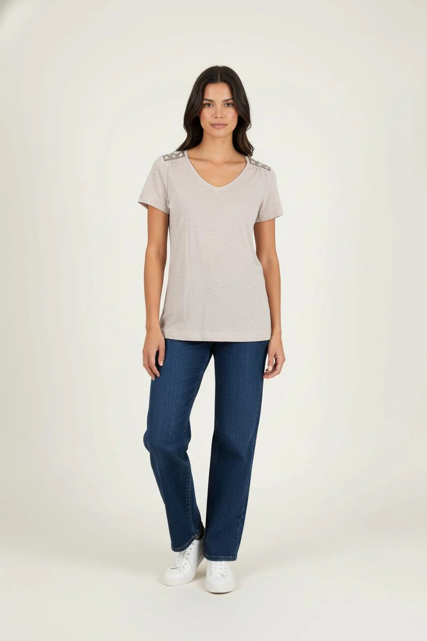 Tee-shirt Beige - Taille S/36