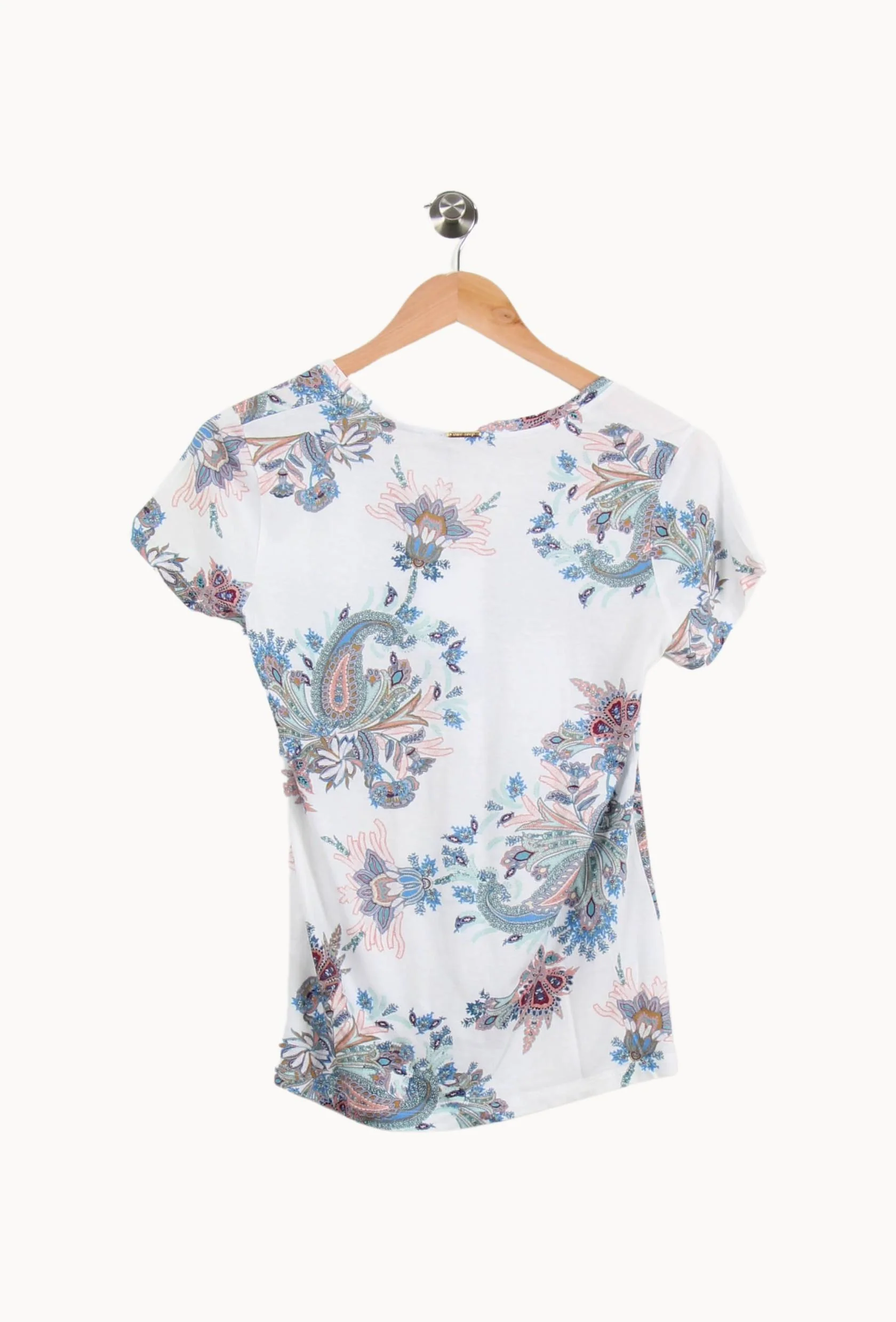 Tee-shirt Blanc et Bleu - Taille S/36 - Image 4