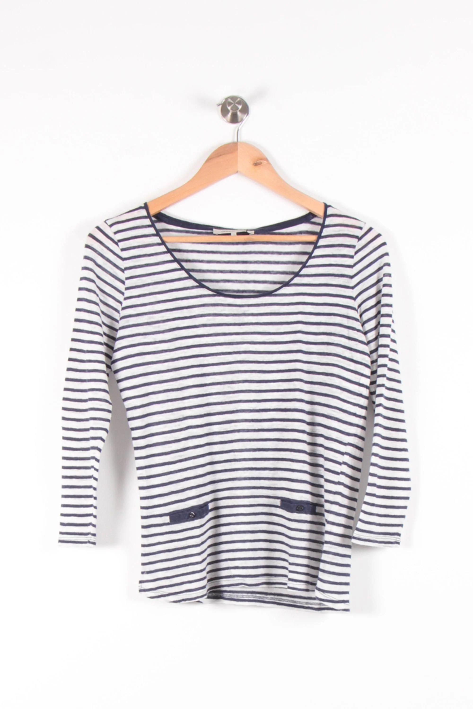 Tee-shirt Blanc et Bleu - Taille S/36 - Image 2