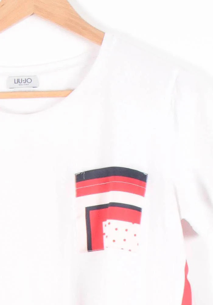 Tee-shirt Blanc et Rouge - Taille M/38 - Image 3