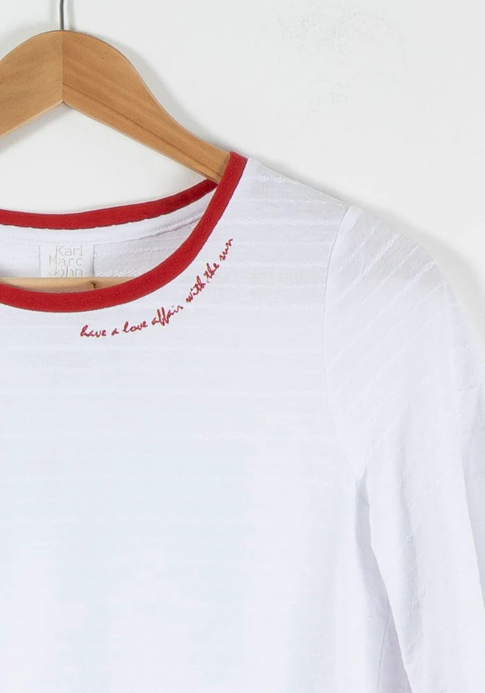 Tee-shirt Blanc et Rouge - Taille S/36 - Image 3
