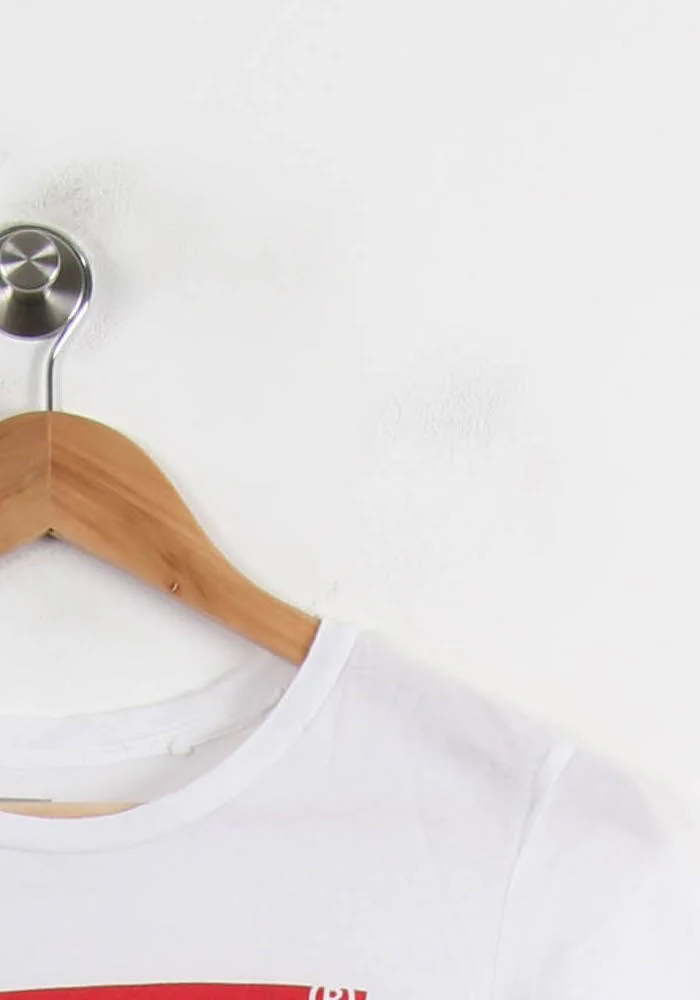 Tee-shirt Blanc et Rouge - Taille XS/34 - Image 3