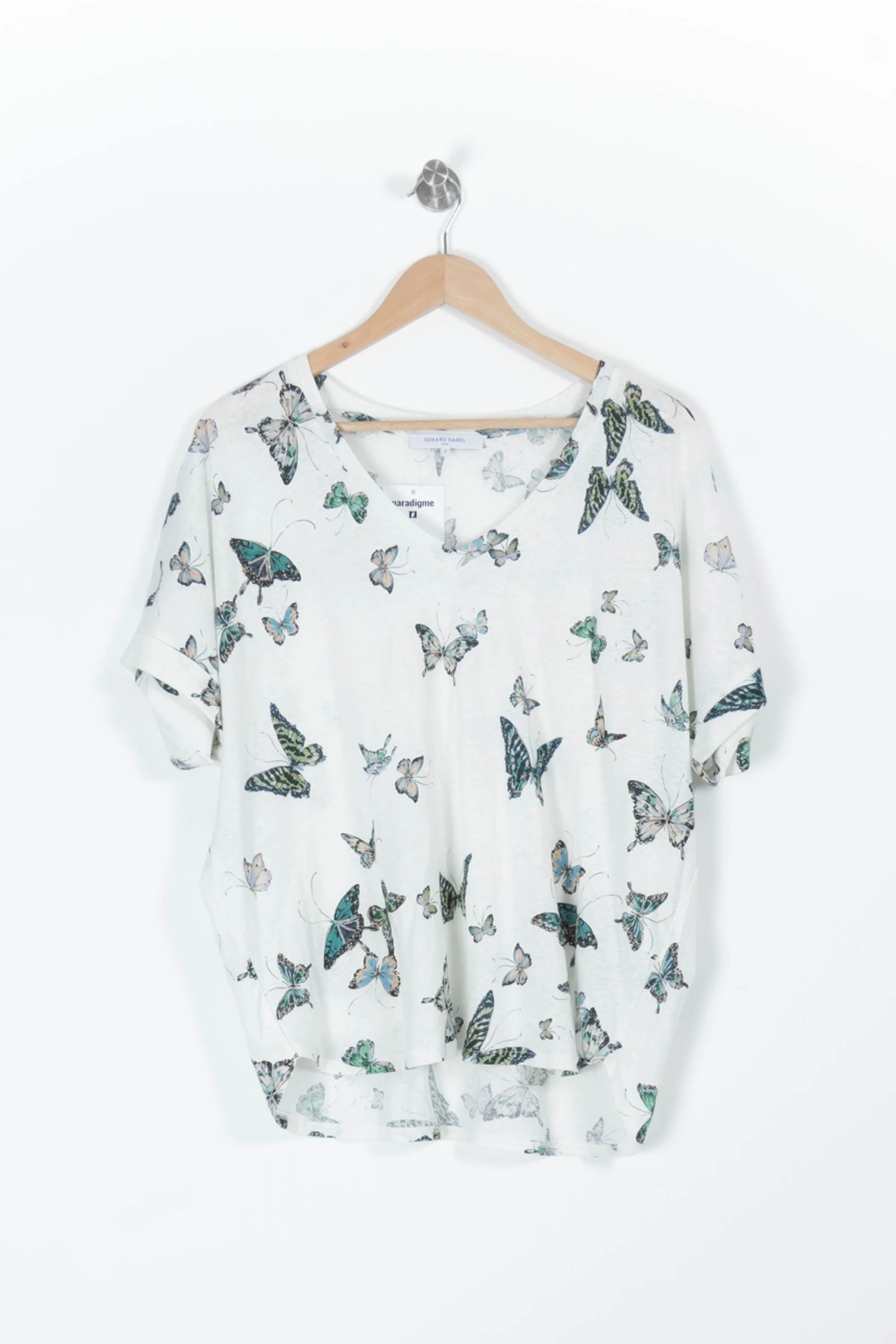Tee-shirt blanc et vert - Taille XL/42 - Image 2
