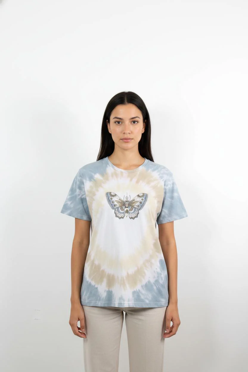 Tee-shirt Bleu et Beige - Taille S/36
