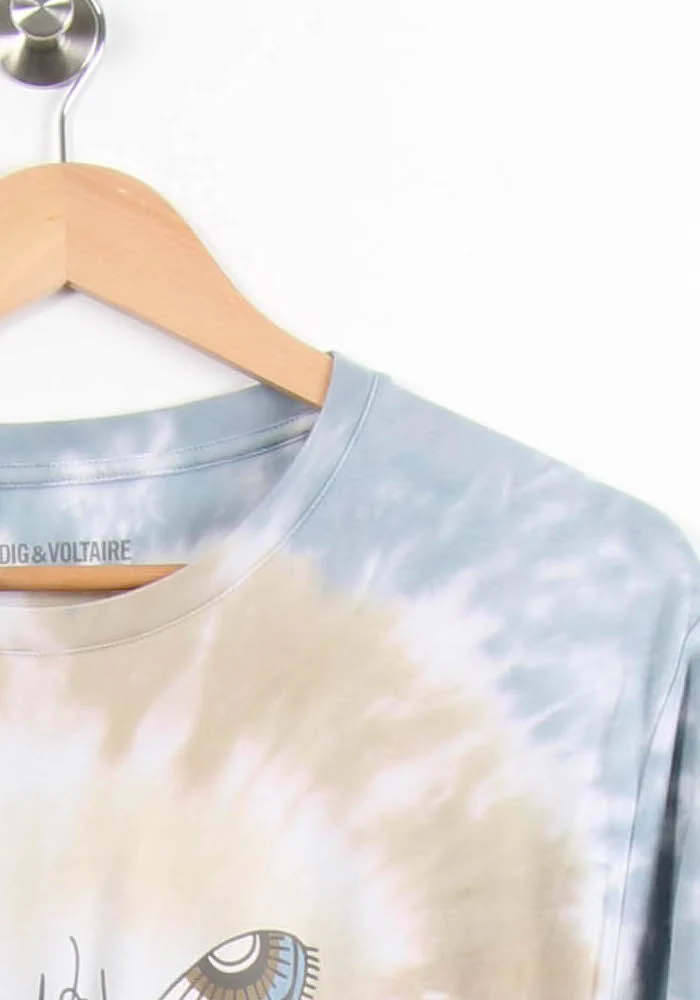 Tee-shirt Bleu et Beige - Taille S/36 - Image 3