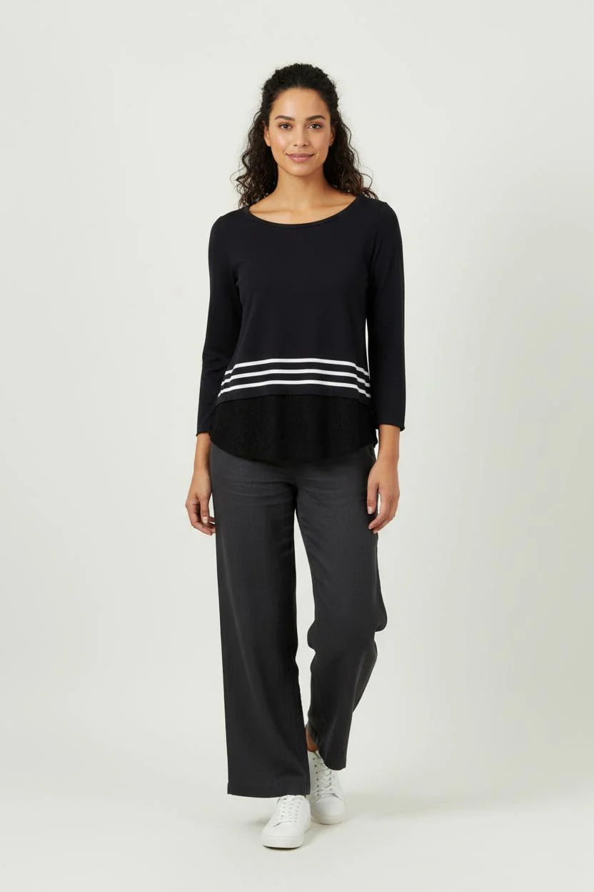 Tee-shirt Bleu et Blanc - Taille S/36