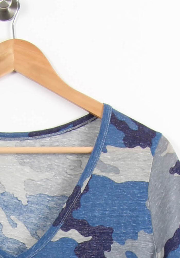 Tee-shirt Bleu et Gris - Taille S/36 - Image 3