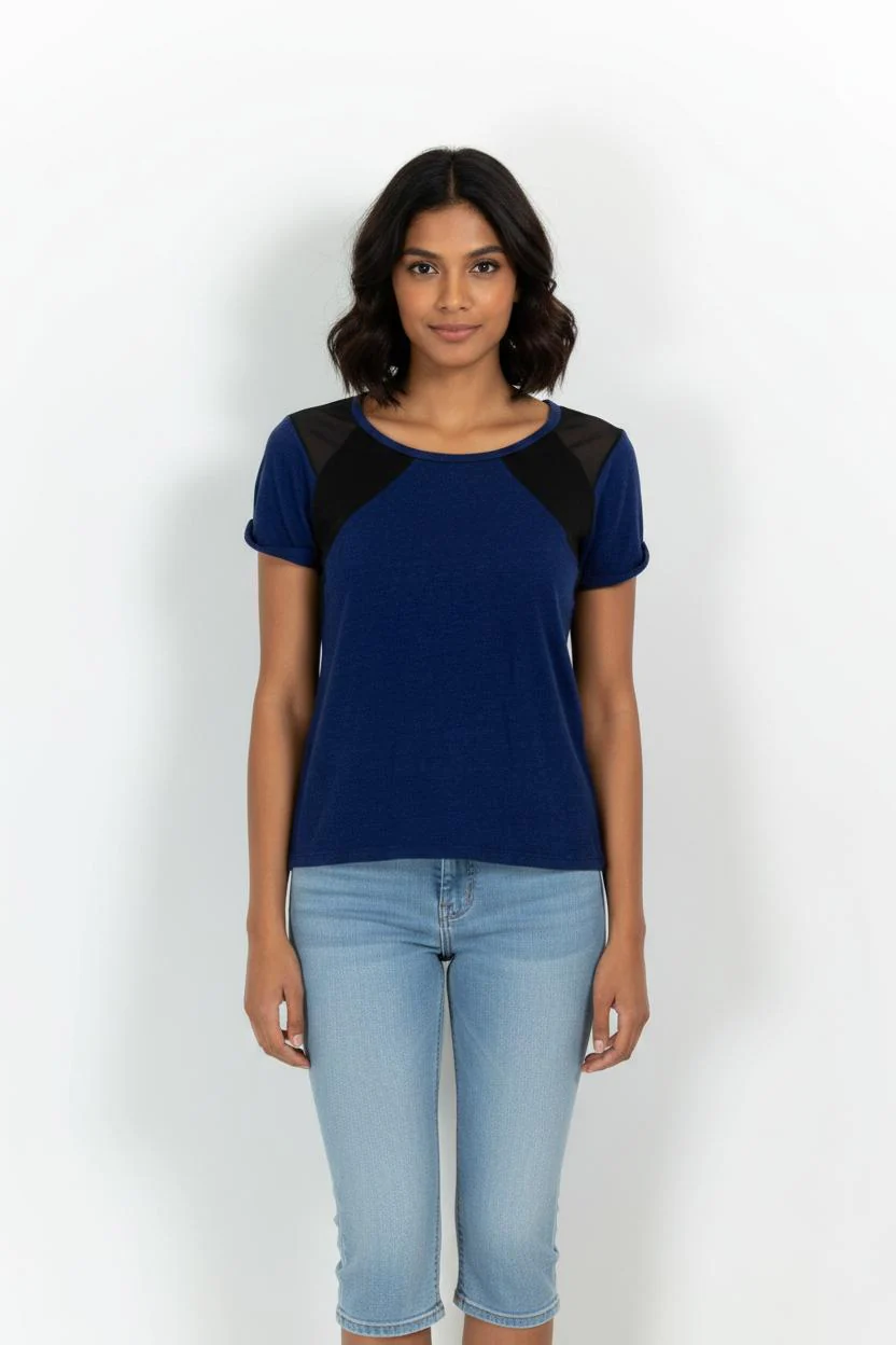 Tee-shirt Bleu et Noir - Taille S/36