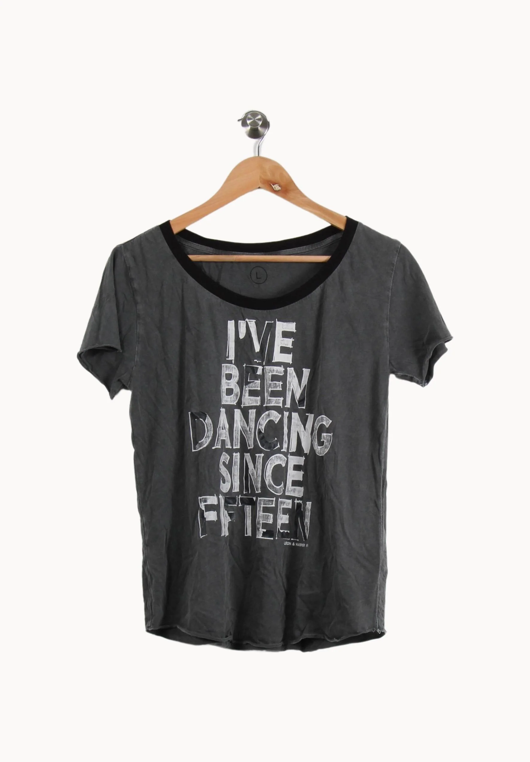 Tee-shirt Gris et Noir - Taille L/40 - Image 2