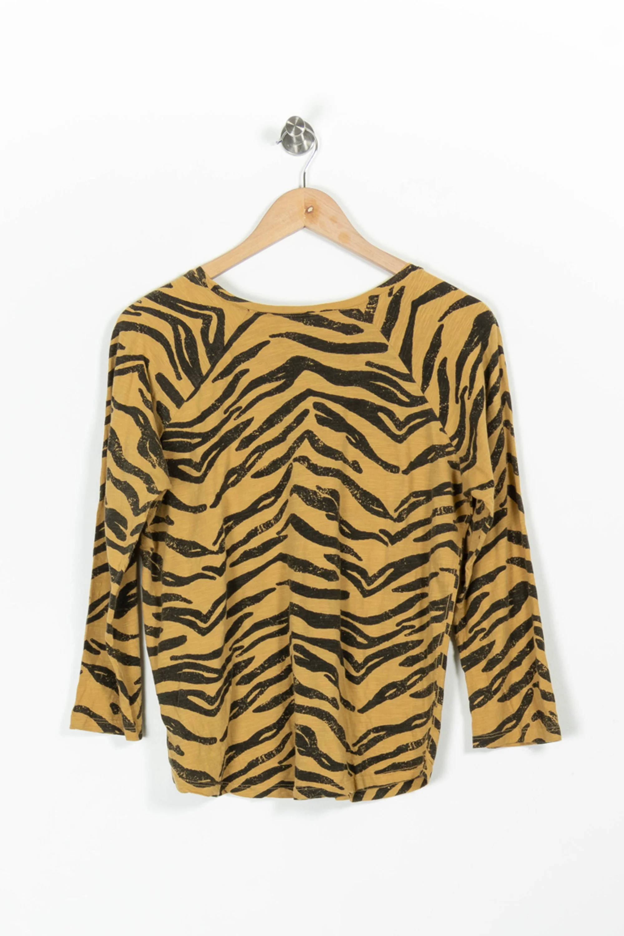 Tee-shirt manches longues beige et noir - Taille S/36 - Image 4