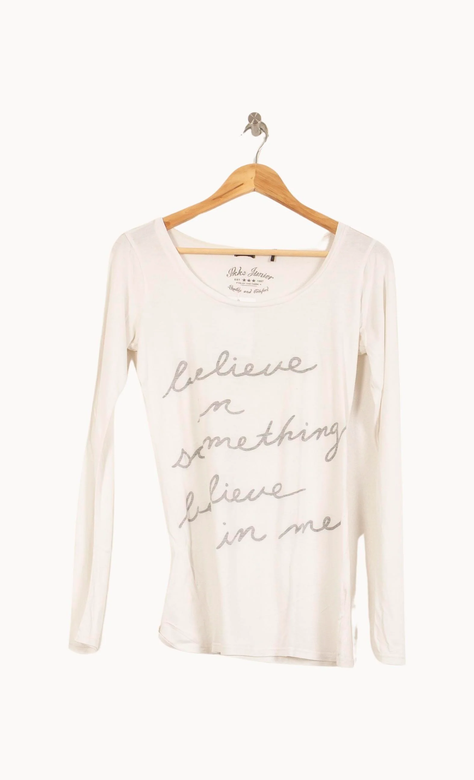 Tee-shirt Manches Longues Blanc - Taille L/40 - Image 2