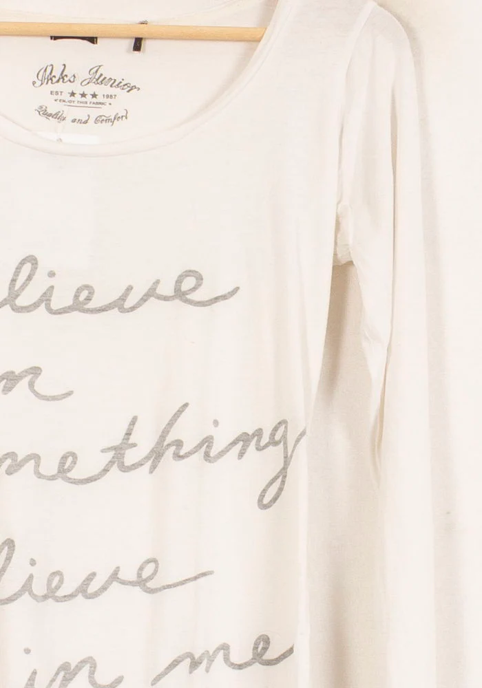 Tee-shirt Manches Longues Blanc - Taille L/40 - Image 3