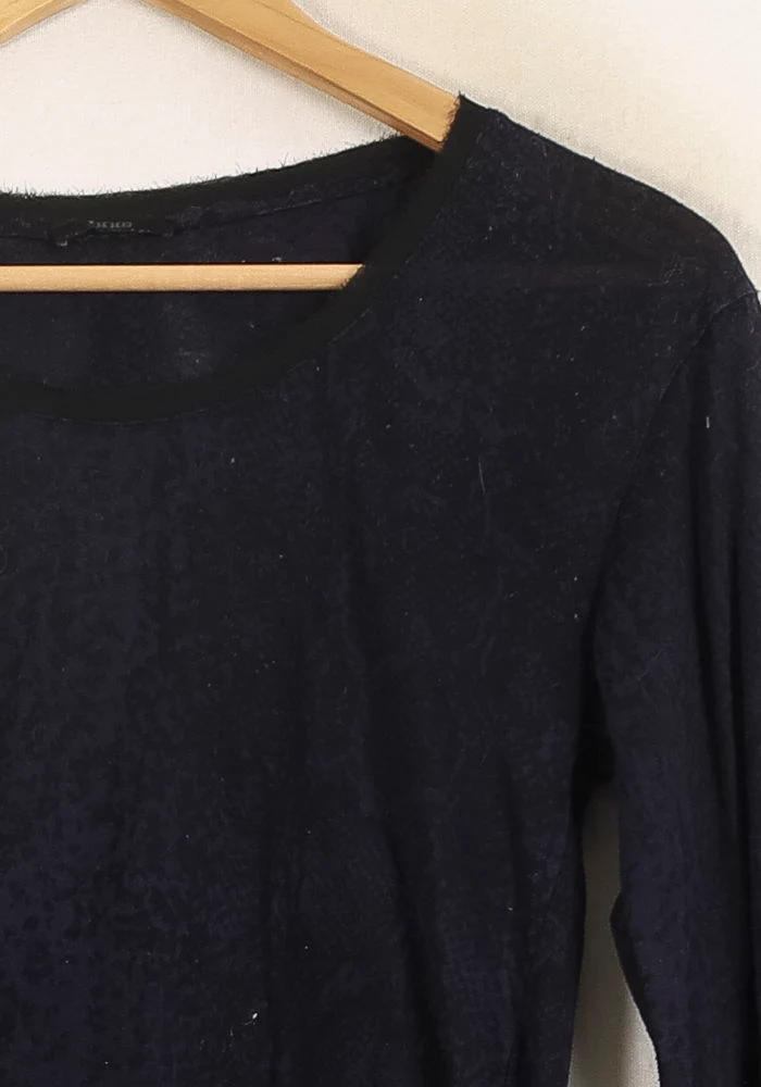 Tee Shirt Manches Longues Bleu - Taille XL/42 - Image 3