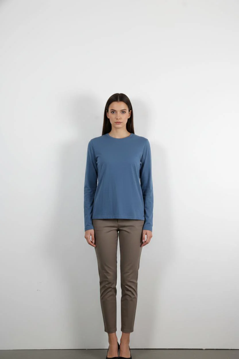 Tee-shirt Manches Longues Bleu - Taille XS/34