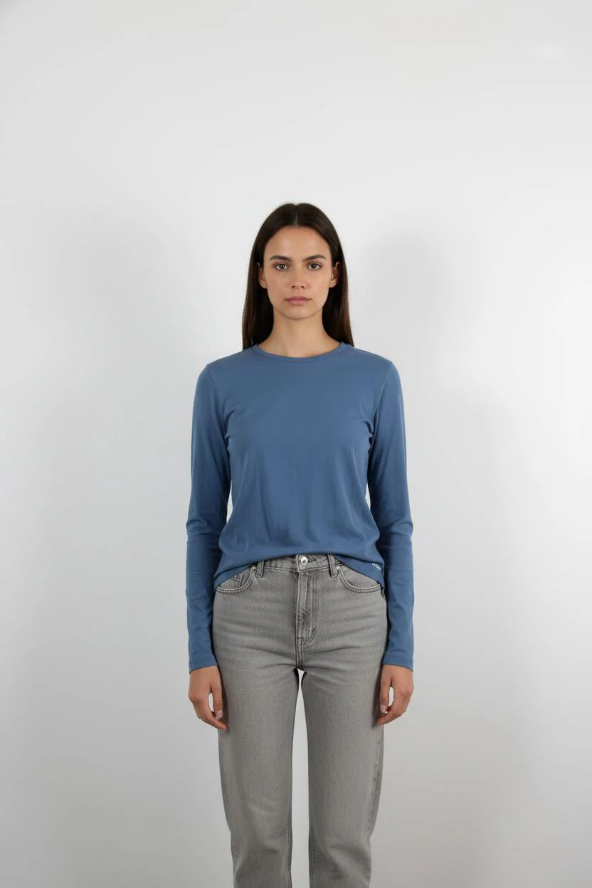 Tee-shirt Manches Longues Bleu - Taille XS/34