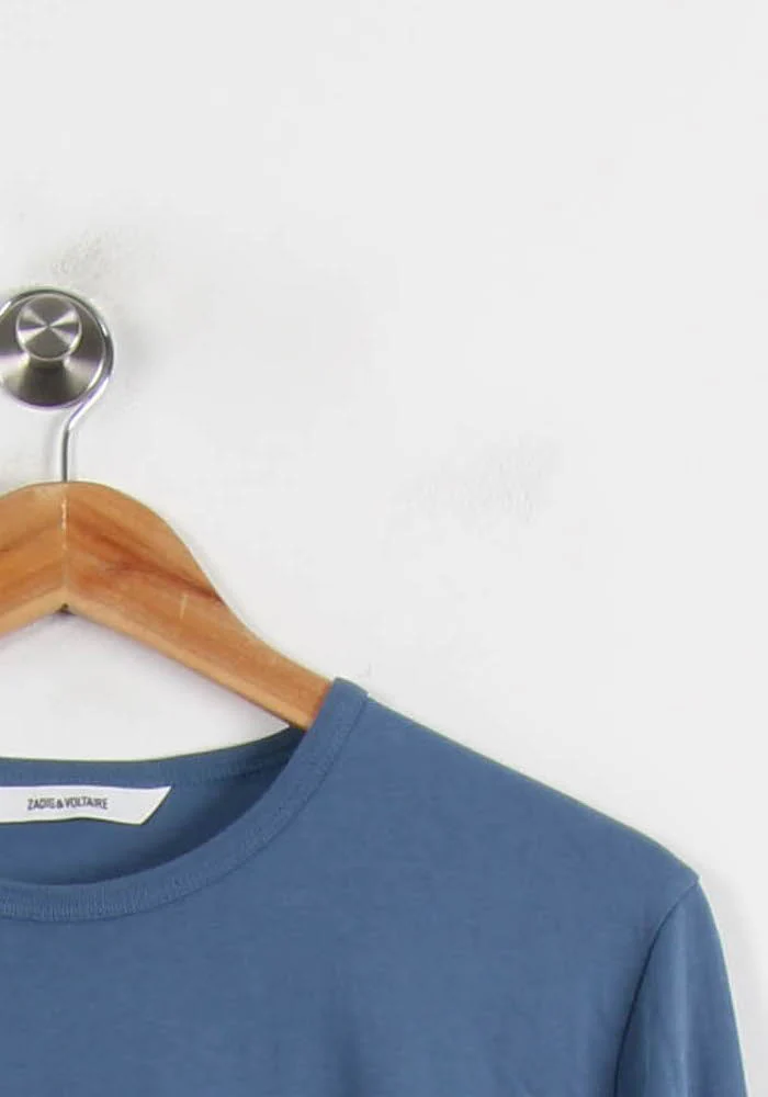 Tee-shirt Manches Longues Bleu - Taille XS/34 - Image 3