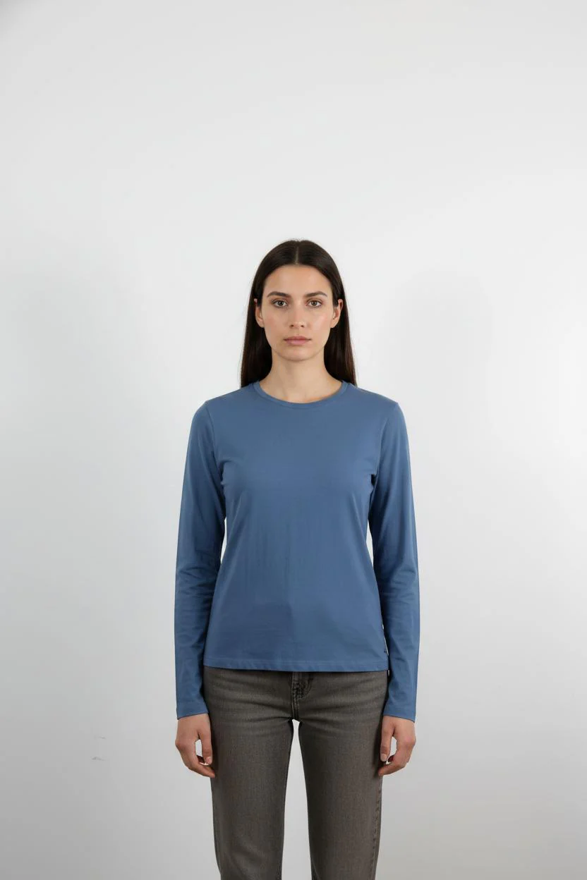 Tee-shirt Manches Longues Bleu - Taille XS/34