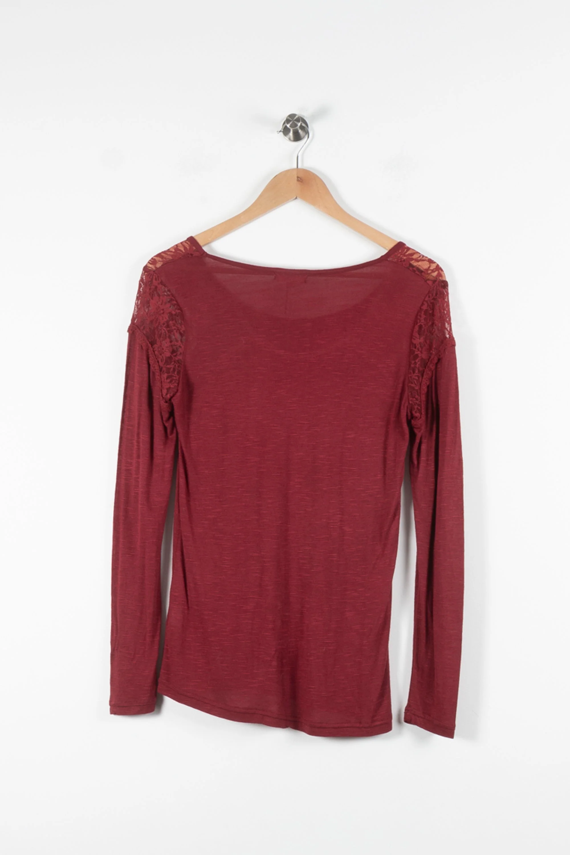 Tee-shirt Manches Longues Bordeaux - Taille M/38 - Image 4