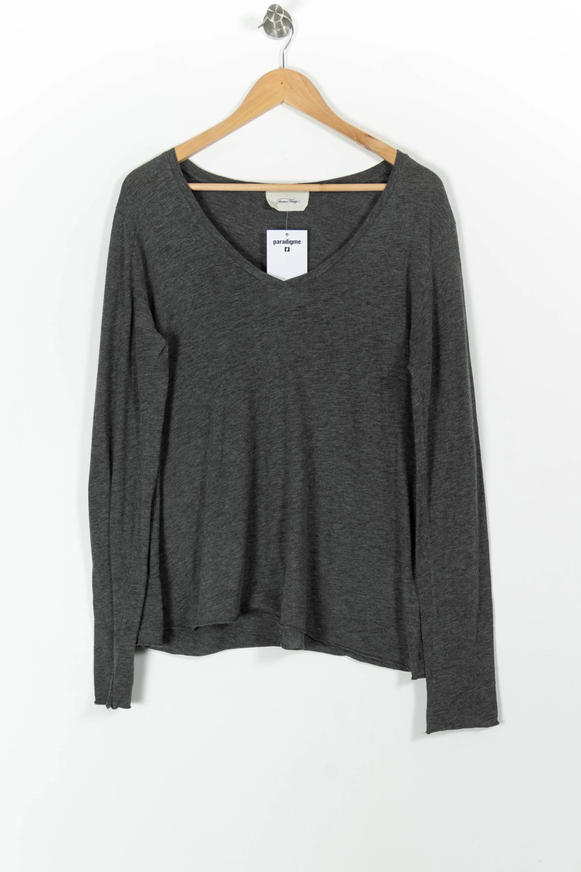 Tee-shirt Manches Longues Gris - Taille L/40 - Image 2