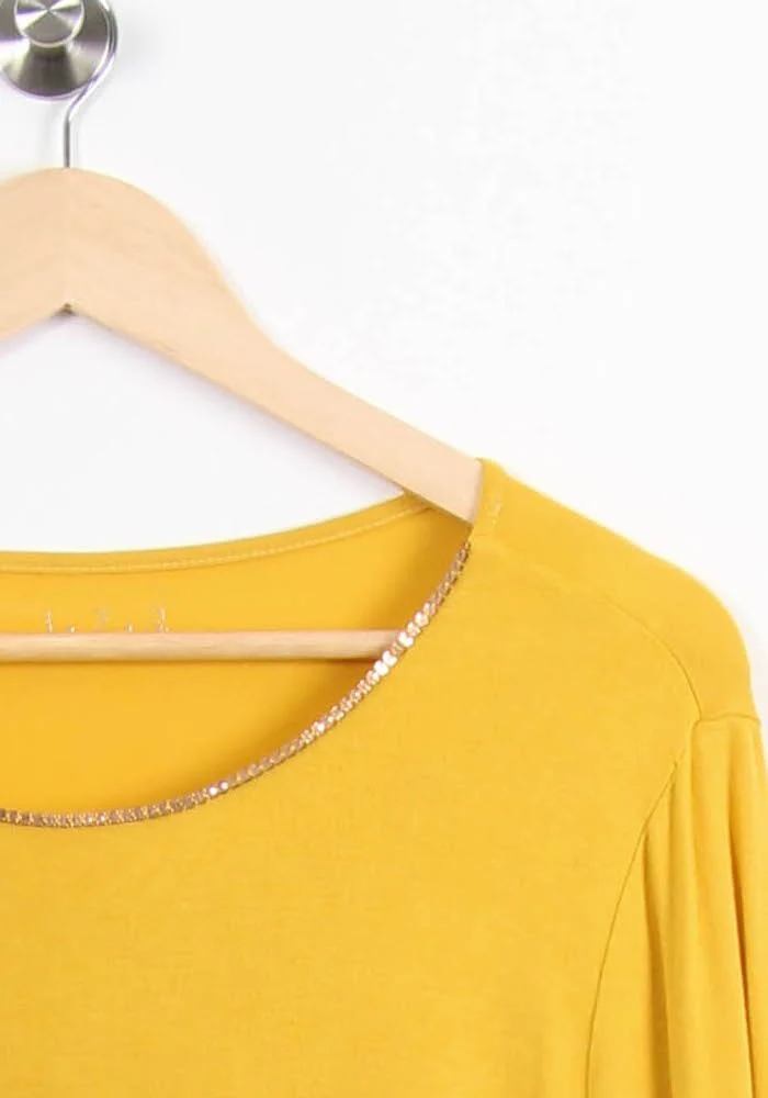 Tee-shirt manches longues Jaune - Taille S/36 - Image 3