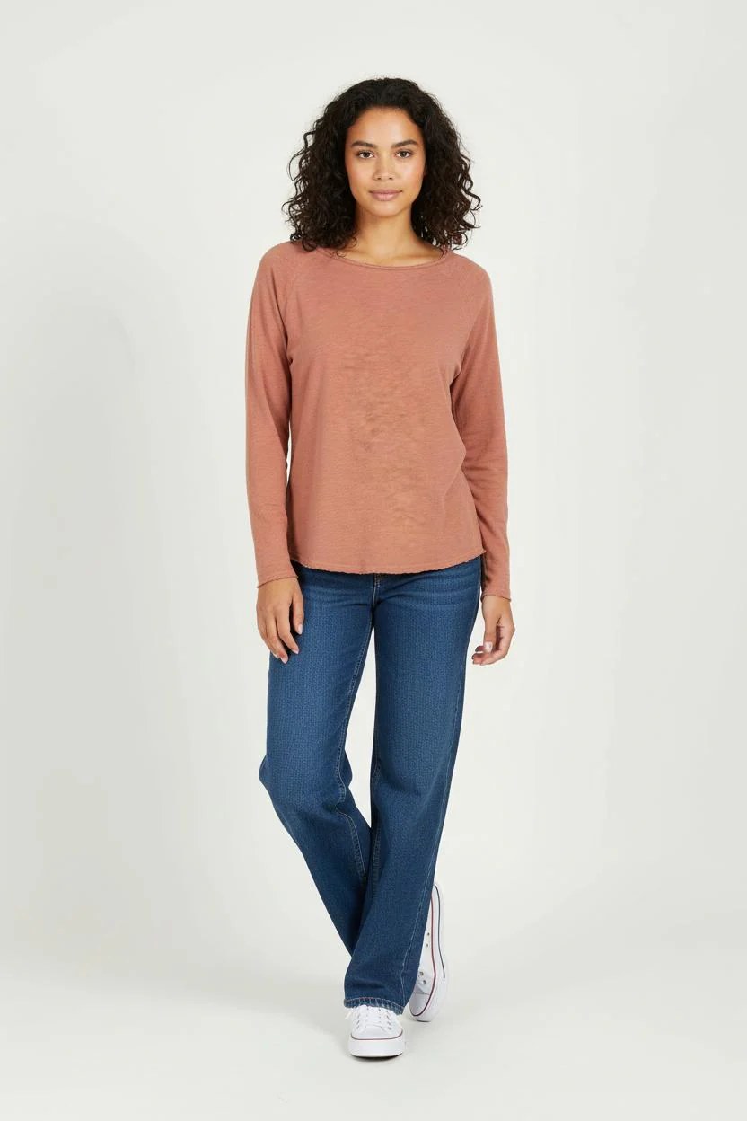 Tee-shirt manches longues rose - Taille L/40