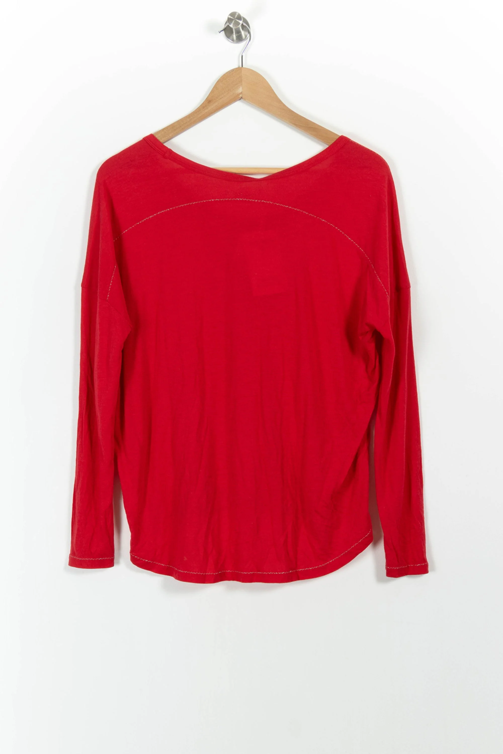 Tee-shirt manches longues rouge - Taille XS/34 - Image 4