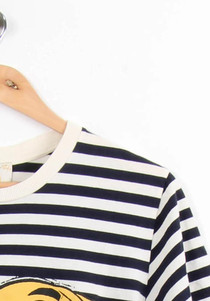 Tee-shirt Rayé Bleu Marine et Blanc - Taille S/36 - Image 3