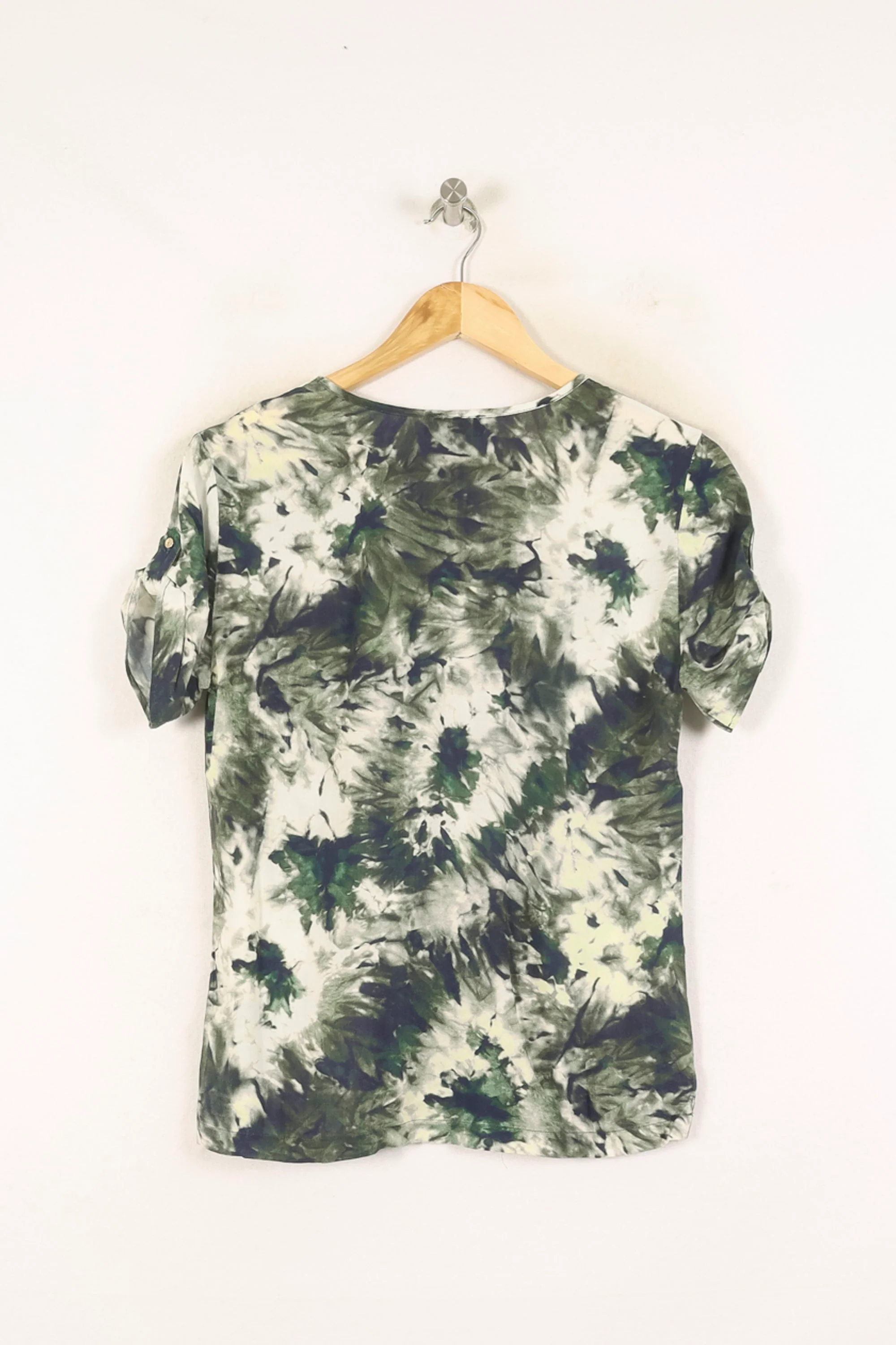 Tee-shirt Vert et Blanc - Taille XS/34 - Image 4