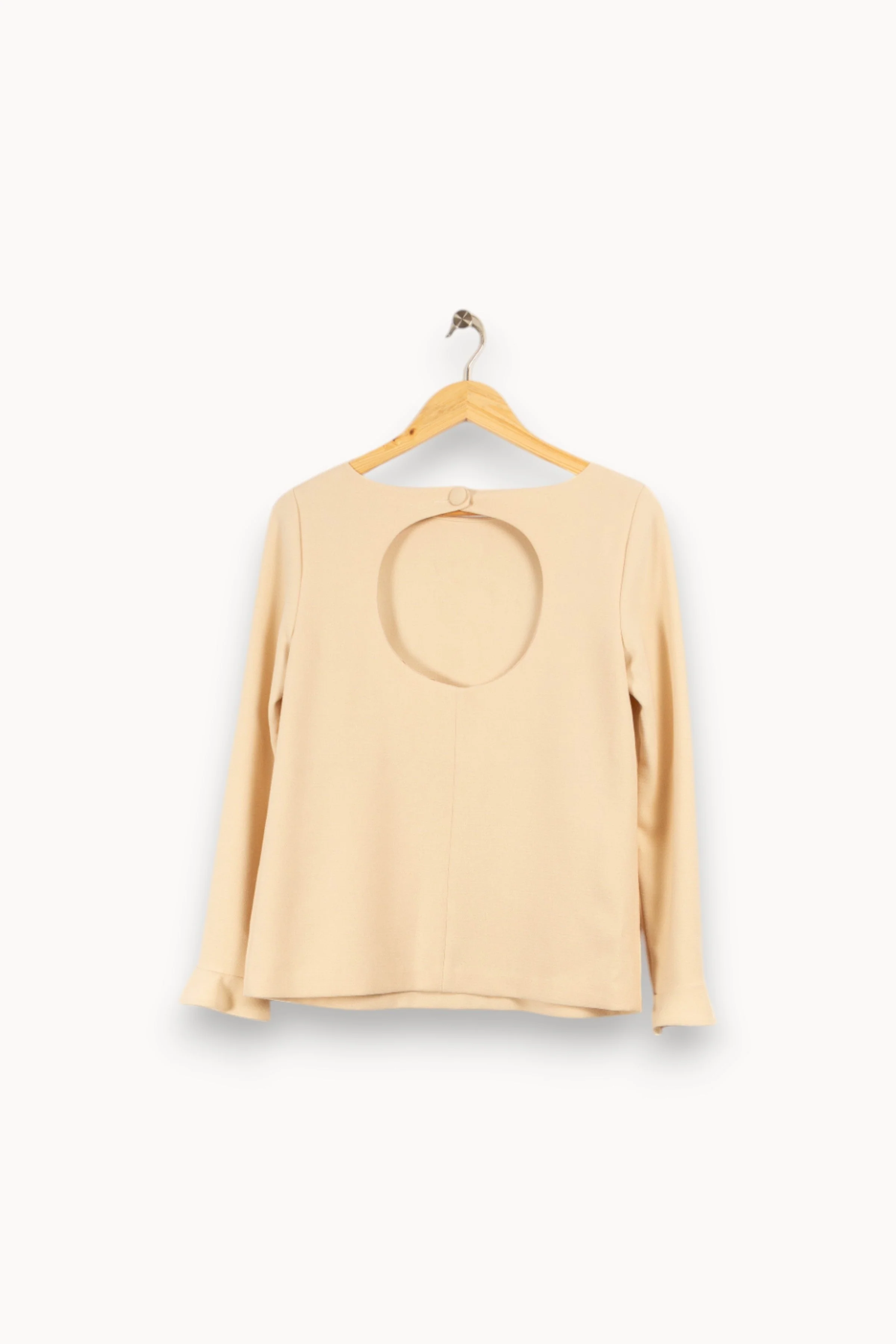 Top à manches longues beige - Taille S/36 - Image 4