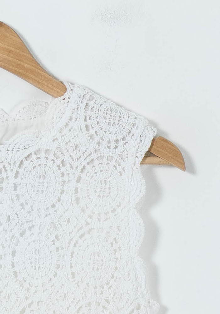 Top en Dentelle Blanc - Taille S/36 - Image 3